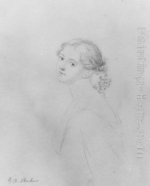 Head of a Woman (from McGuire Scrapbook) painting - George Augustus Jr Baker Head of a Woman (from McGuire Scrapbook) art painting